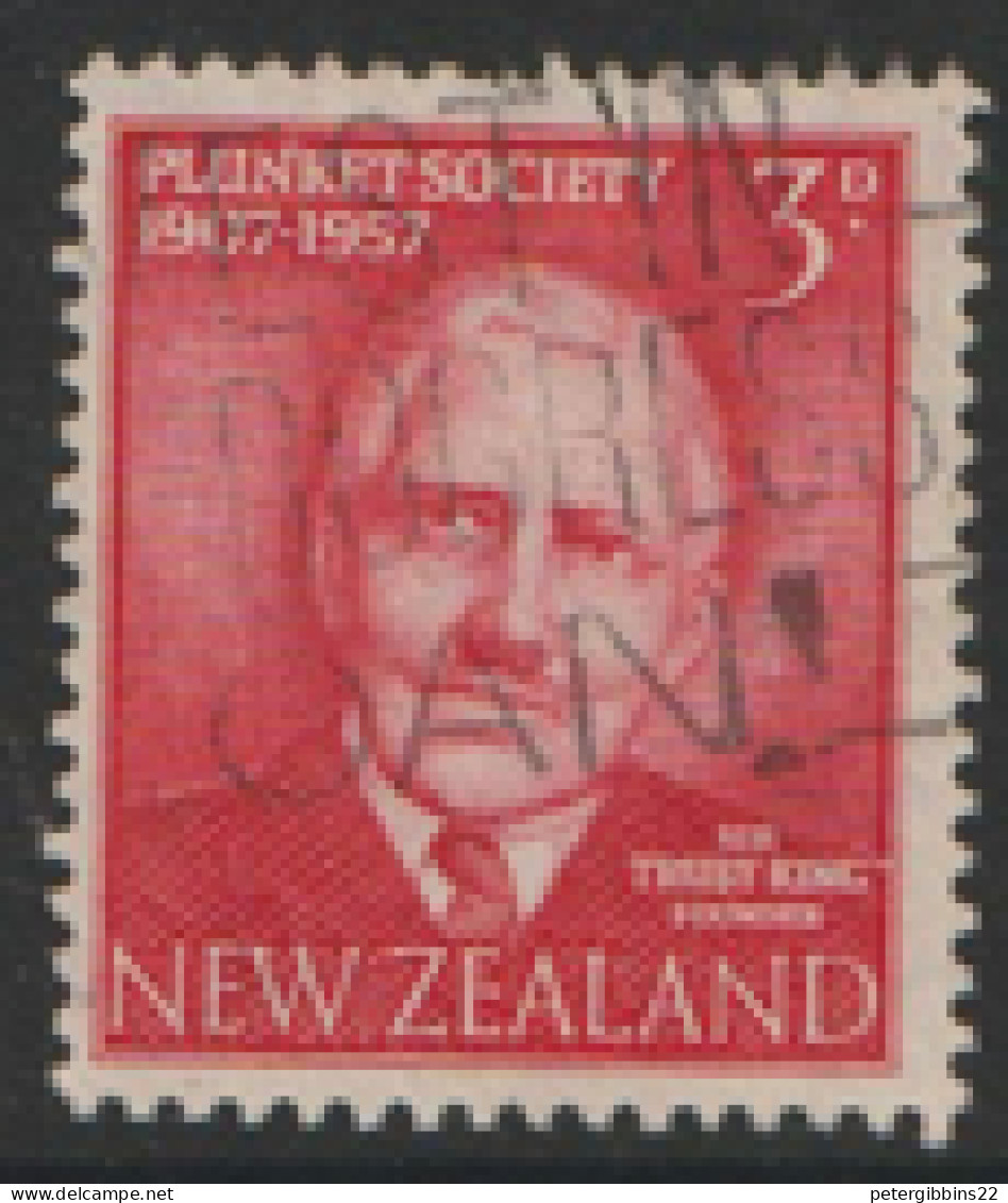 New  Zealand  1957  SG  760  Plinket Society   Fine Used   - Oblitérés