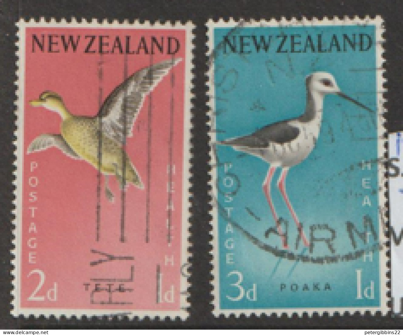 New  Zealand  1959  SG  776-7  Health    Fine Used   - Oblitérés