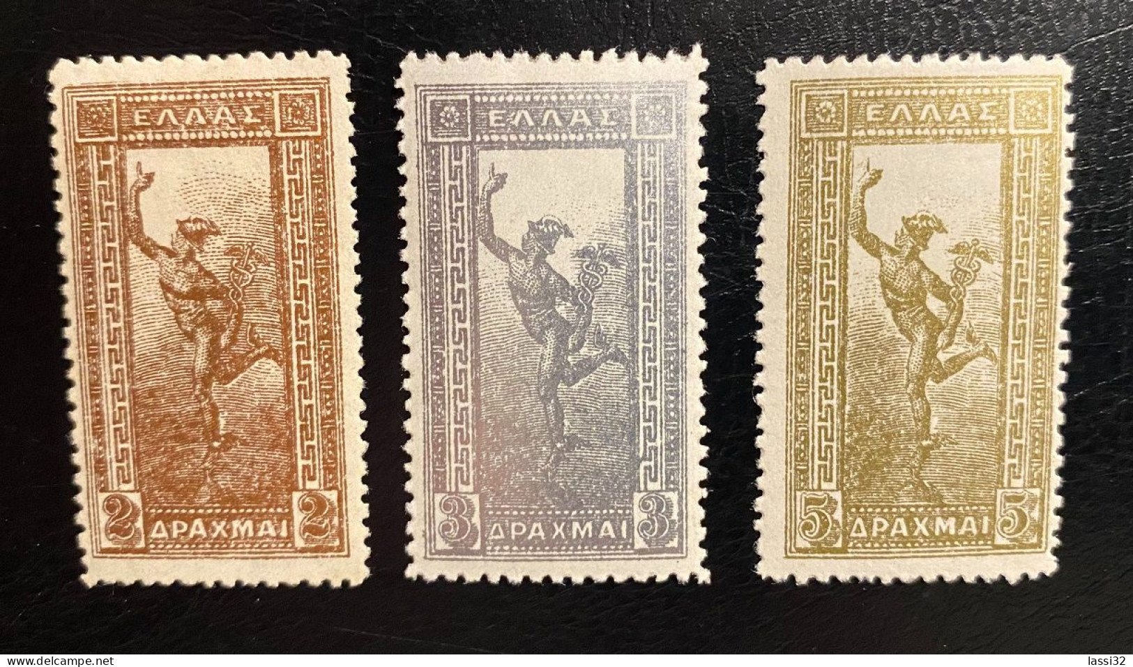 GREECE, 1901 Flying Hermes 2,3,5 Dr, MH (HINGED) - Nuovi
