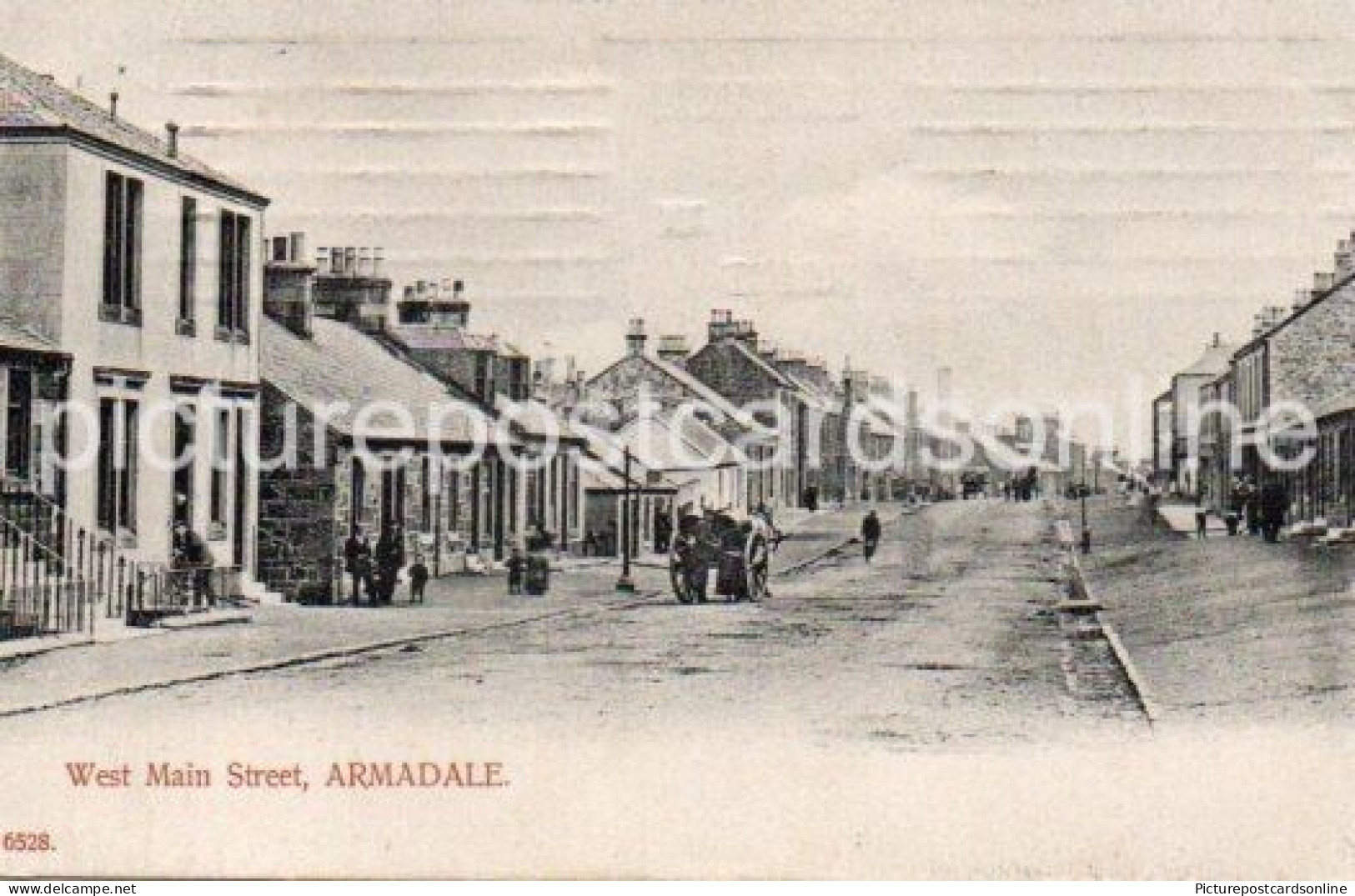 ARMADALE WEST MAIN STREET OLD B/W POSTCARD SCOTLAND WEST LOTHIAN - West Lothian