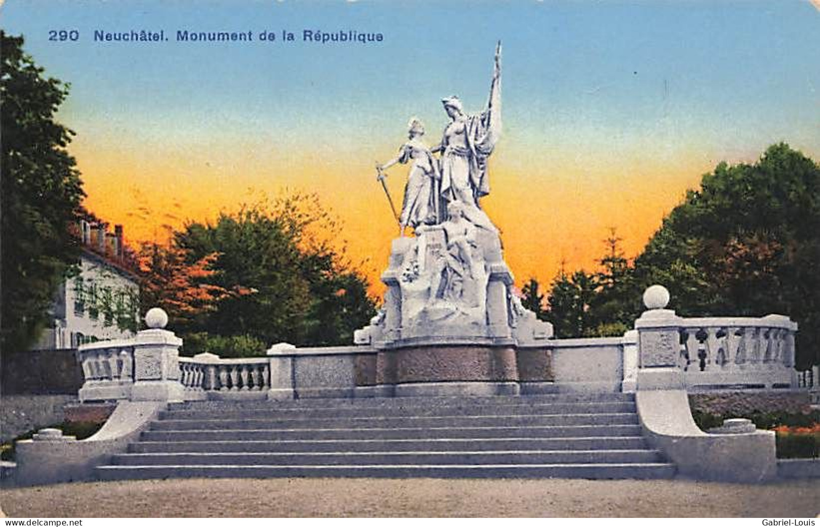 Neuchâtel Monument De La République 1923 - Neuchâtel