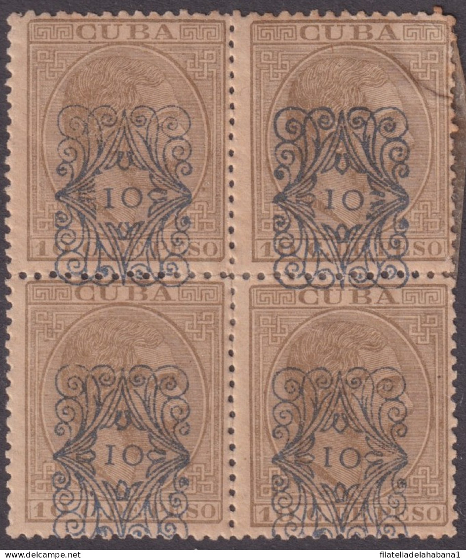 1883-236 CUBA SPAIN 1883 10c ARAÑAS ORIGINAL GUM.  - Prephilately