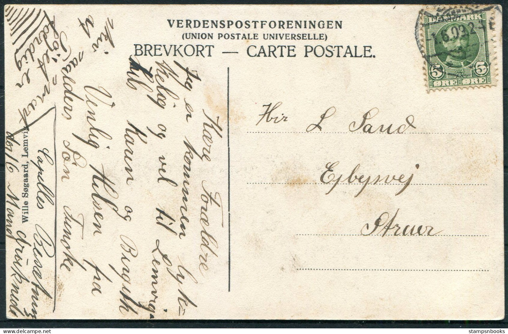 1909 Denmark Capellas Stranding Ued Boubjerg Shipwreck Postcard  - Lettres & Documents