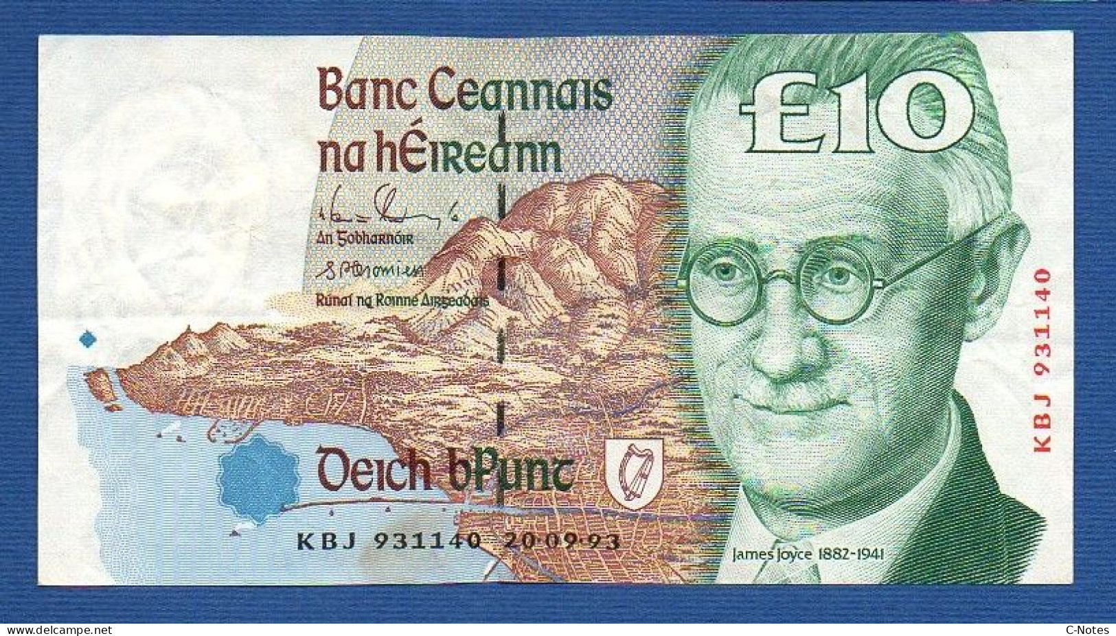 IRELAND - P.76a –  10 Pounds 20.09.1993 AVF, S/n KBJ 931140 - Irlande