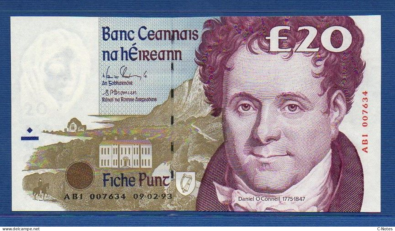 IRELAND - P.77a –  20 Pounds 09.02.1993 UNC, S/n ABI 007634 - Irland