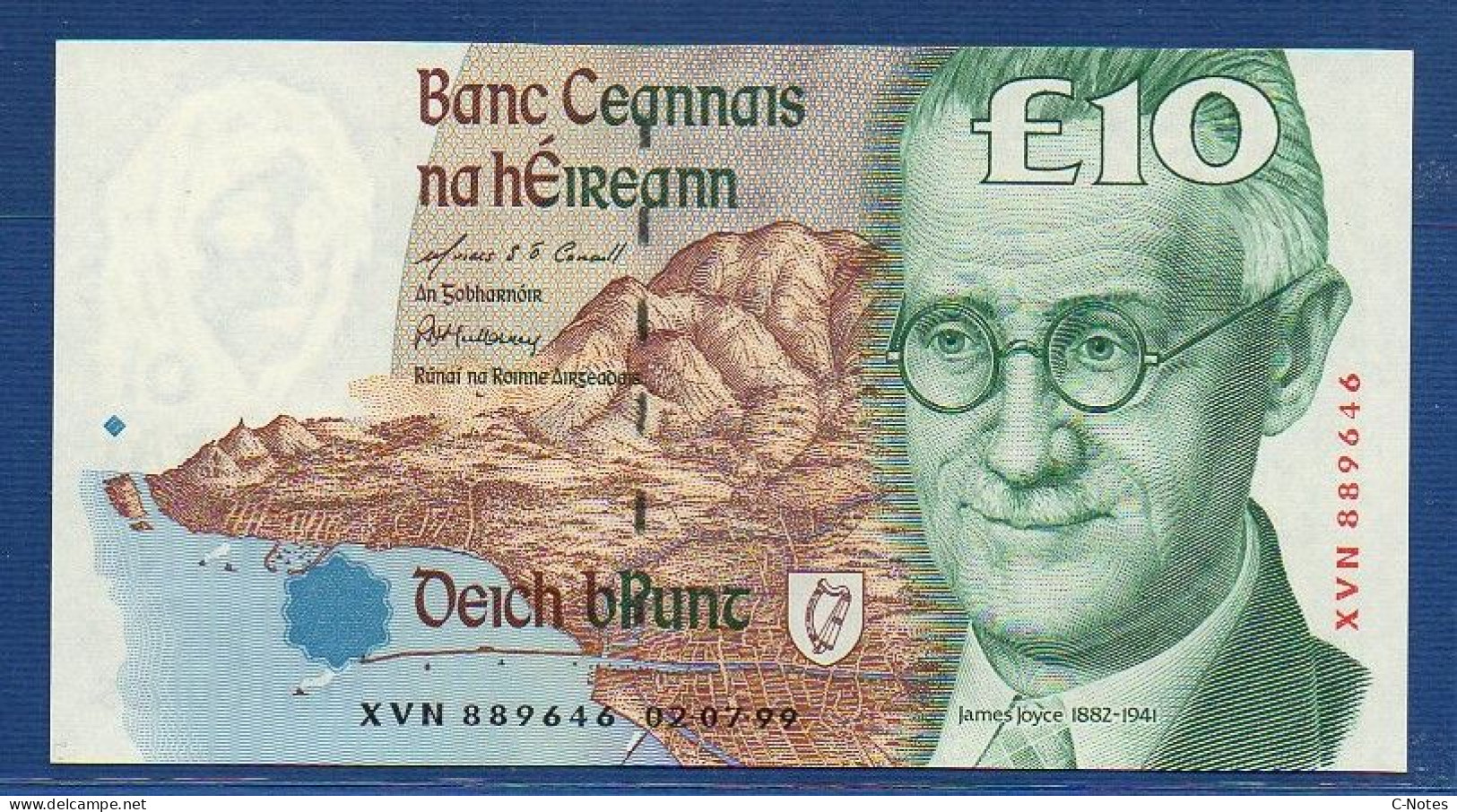 IRELAND - P.76b –  10 Pounds 02.07.1999 UNC, S/n XVN889646 - Irlanda