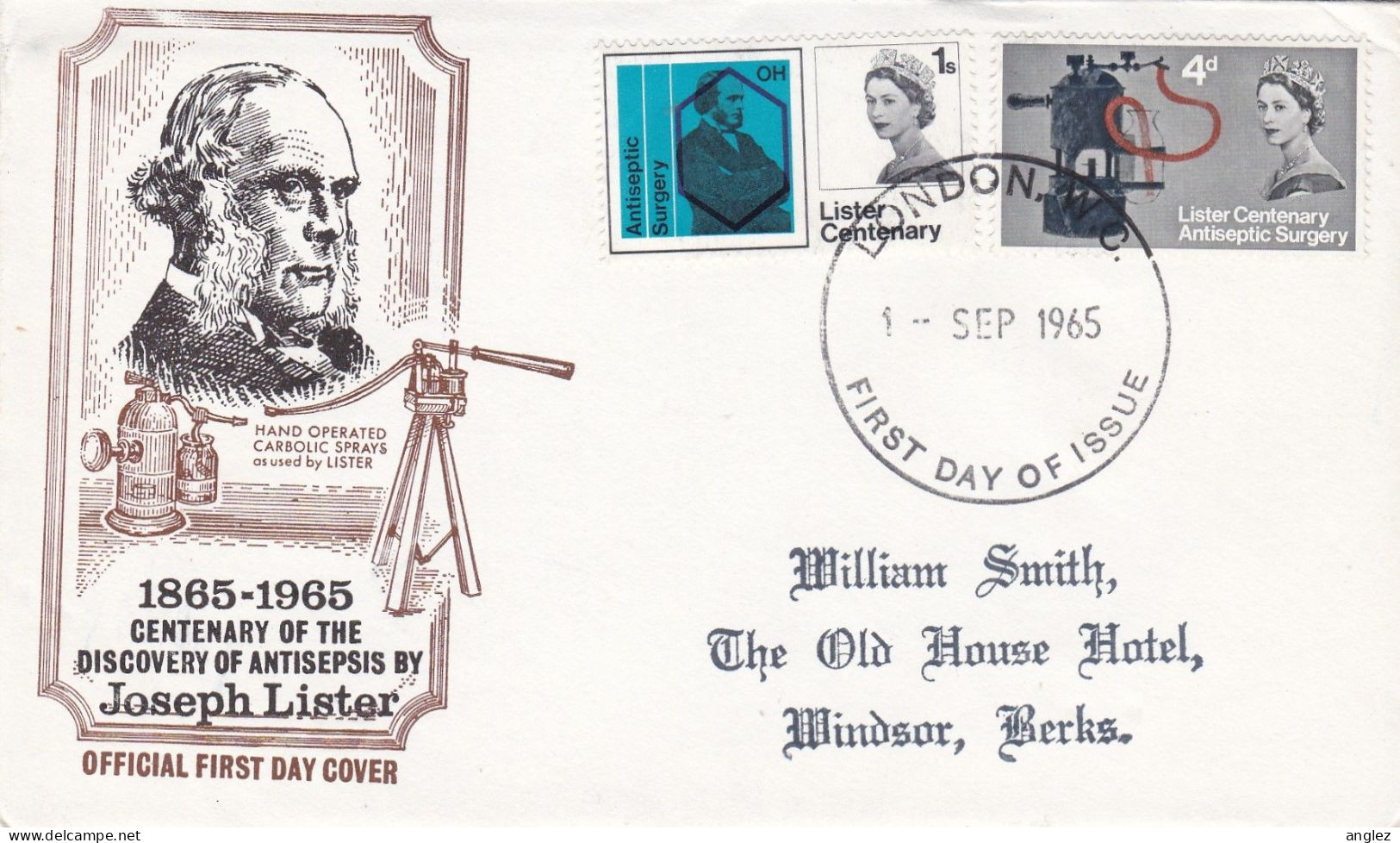 Great Britain - 1965 Joseph Lister Cenenary Illustrated FDC - 1952-1971 Dezimalausgaben (Vorläufer)