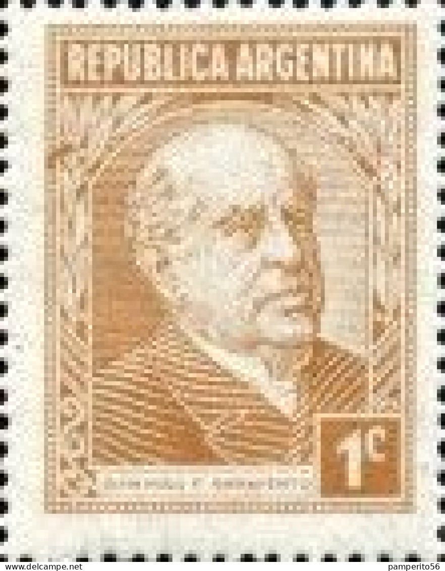ARGENTINA - AÑO 1935 - Serie Próceres Y Riquezas I -  Domingo Faustino Sarmiento - Oblitérés