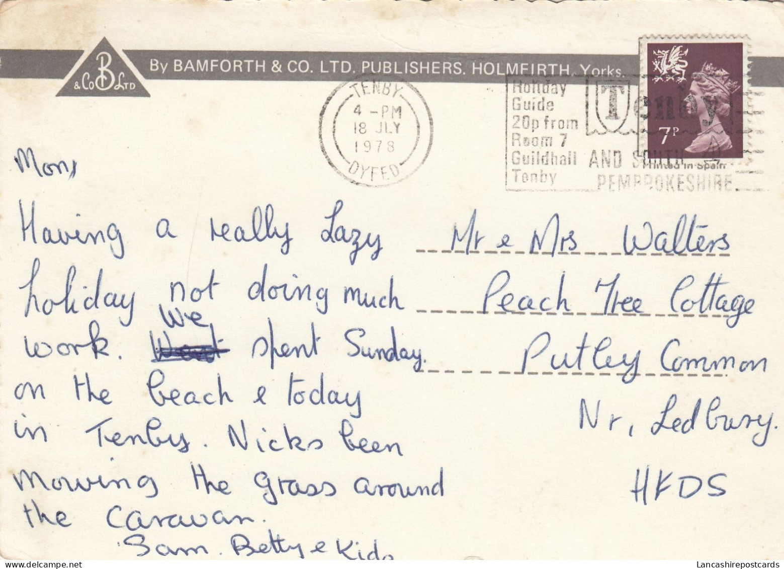 Postcard Genealogy & Slogan Cancel Mr Walters Putley Common Ledbury My Ref B26197 - Genealogy