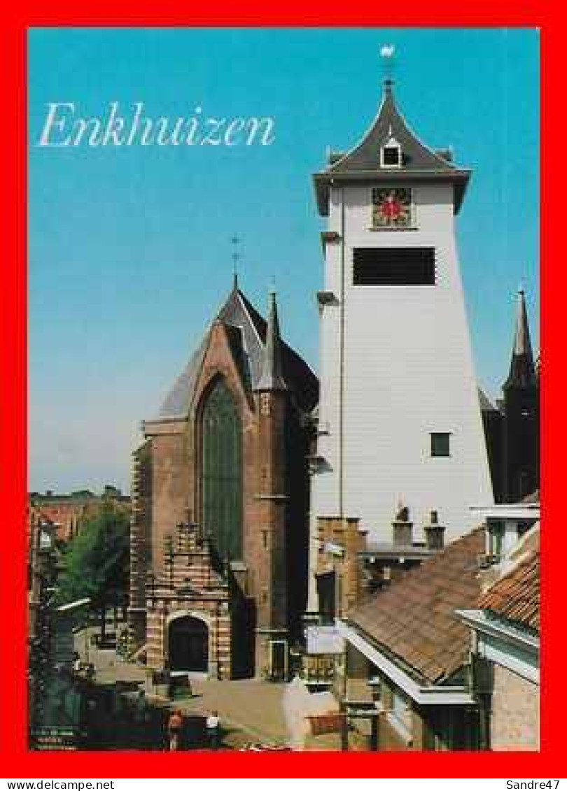 2 CPSM/gf ENKHUIZEN (Pays-Bas)  Gezicht Op De Drommedaris / Westerkerk Met Toren...P0622 - Enkhuizen