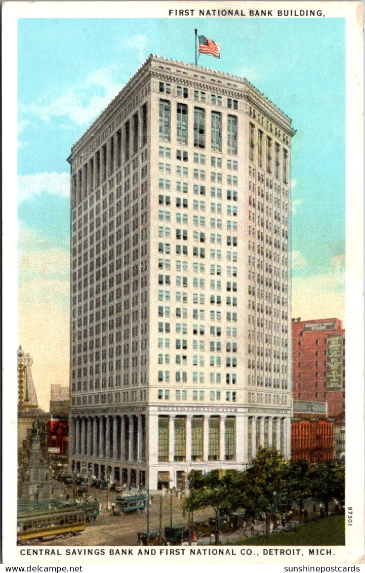 Michigan Detroit First National Bank Building Curteich - Detroit
