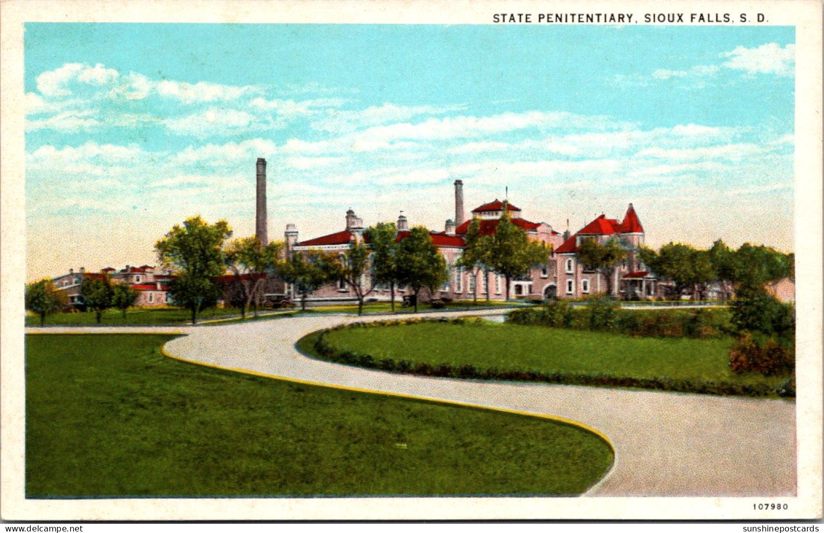 South Dakota Sioux Falls State Penitentiary Curteich - Sioux Falls