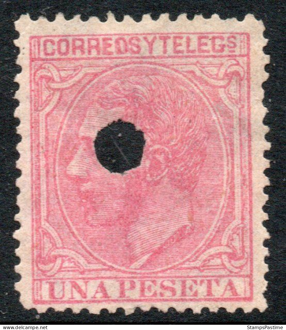 ESPAÑA – SPAIN Sello Nuevo Sin Goma PERFORADO REY ALFONSO 12° X 1 P. Año 1879 – Valorizado En Catálogo U$S 150.00 - Unused Stamps