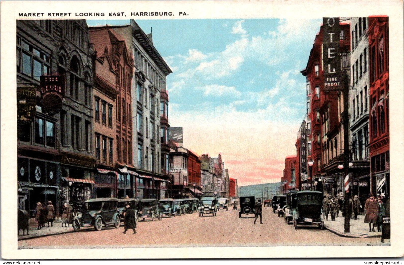 Pennsylvania Harrisburg Market Street Looking East  - Harrisburg