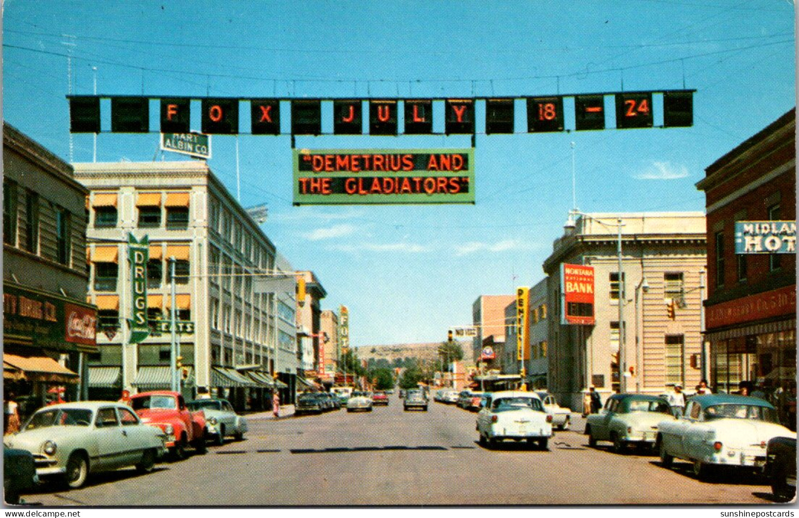 Montana Billings Broadway Avenue Looking North - Billings