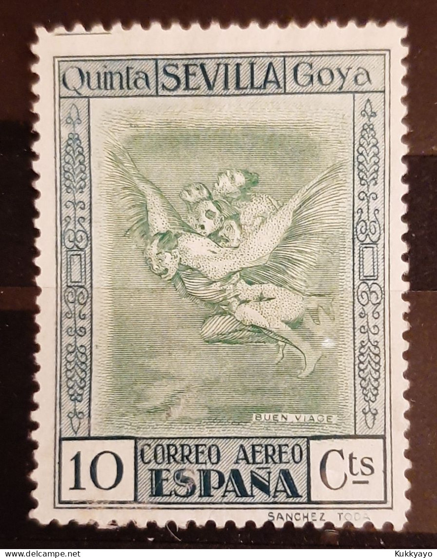 Francobolli Spagna Francisco De Goya Airmail 10C 1930 - Usados