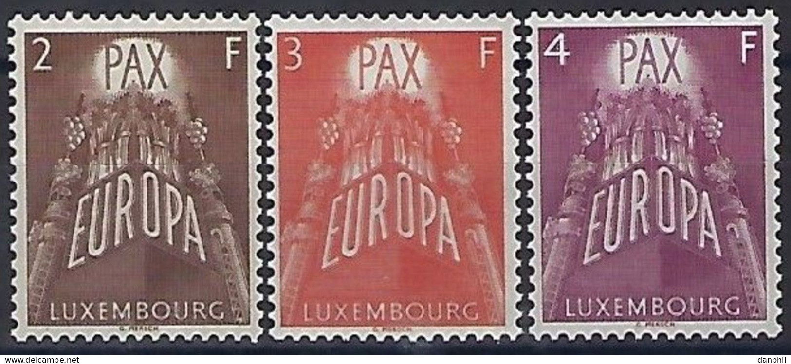 Luxembourg 1957 Europa CEPT (**) Mi 572-74 - 60,- Eu; Y&T 531-33 - 170,- Eu. - 1957