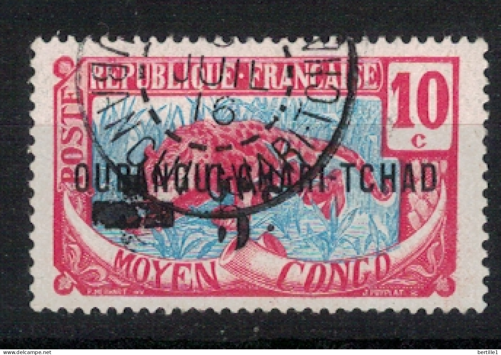 OUBANGUI      N°  YVERT  18 (1) OBLITERE  Bas De La Croix Absent   ( 4   CR Ob1 ) - Used Stamps