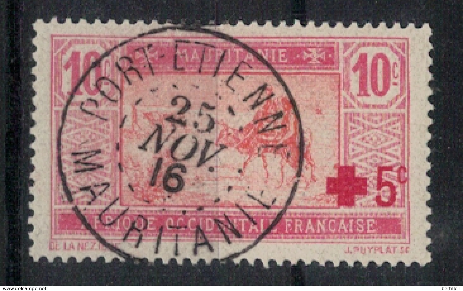 MAURITANIE      N°  YVERT  34  OBLITERE  Surcharge Foncée  ( 4   CR Ob1 ) - Used Stamps