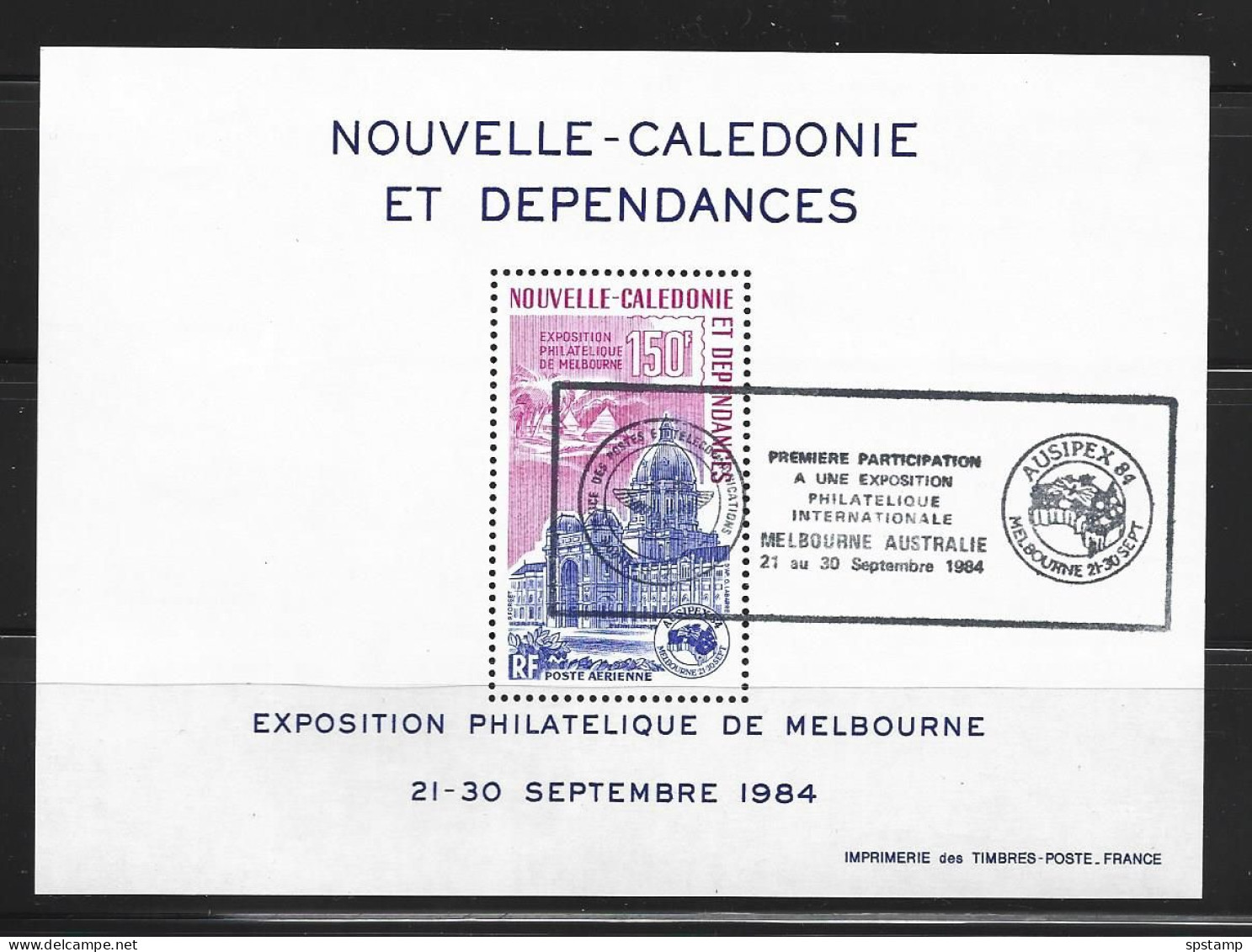 New Caledonia 1984 Ausipex Miniature Sheet VFU CTO At Exhibition - Gebraucht