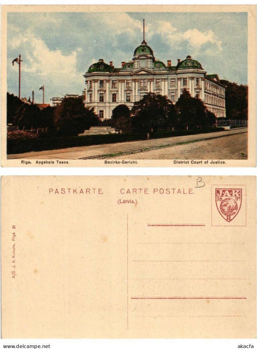 CPA AK RIGA Apgabala Téesa Bezirks-Gericht. LATVIA (402208) - Lettonie