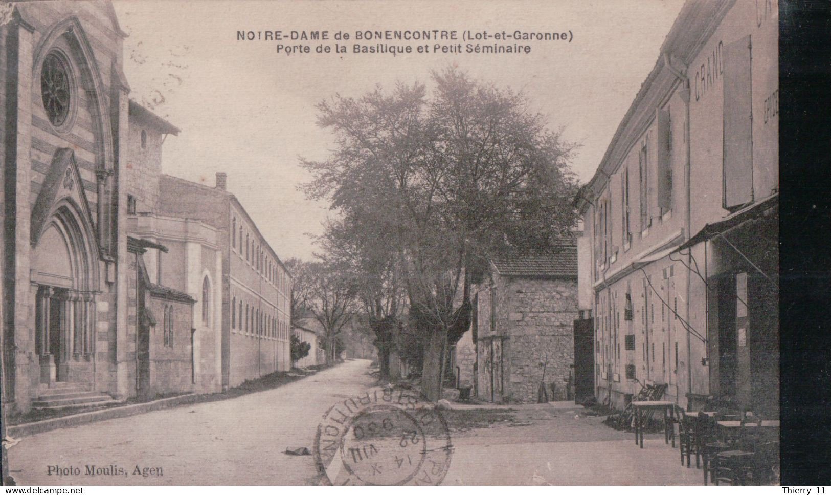 Cpa 47 Notre Dame De Bon Encontre Porte De La Basilique Et Petit Séminaire - Bon Encontre