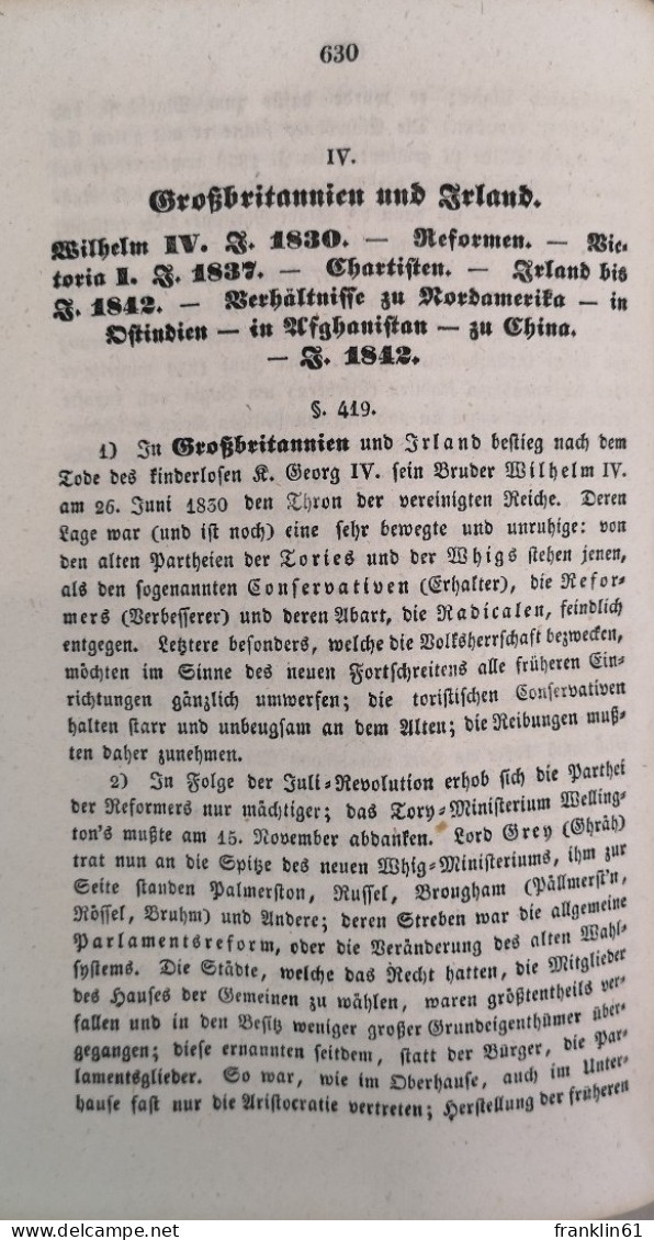 Allgemeine Geschichte der neuesten Zeit mit besonderer Berücksichtigung der Kirchen- und Staatengeschichte für