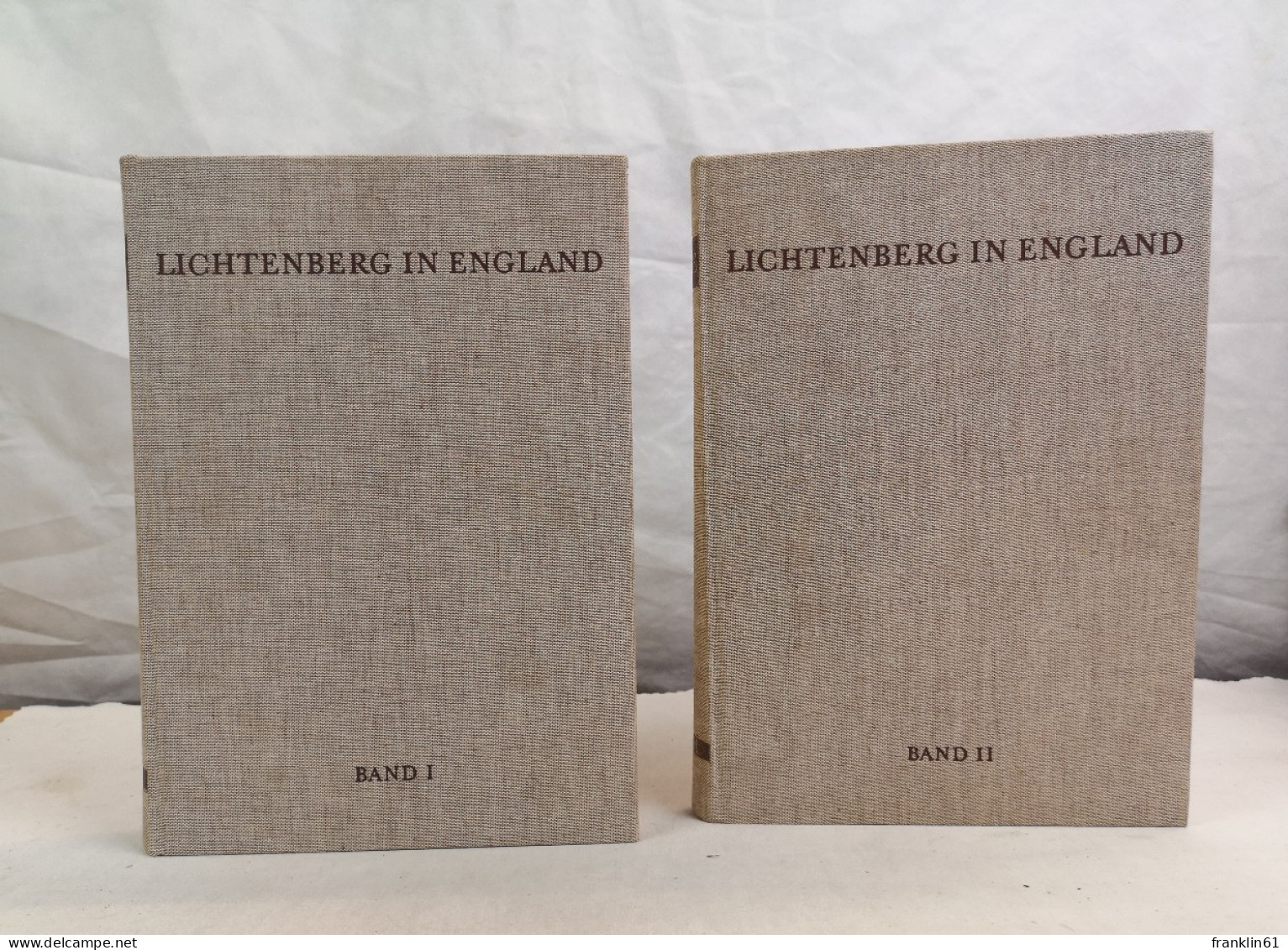 Lichtenberg In England. Dokumente Einer Begegnung. Band I Und Band II. - 4. Neuzeit (1789-1914)