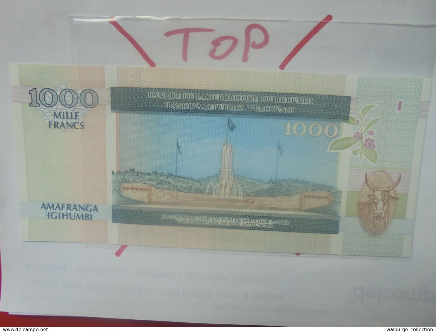 BURUNDI 1000 FRANCS 19-5-94 Neuf (B.29) - Burundi