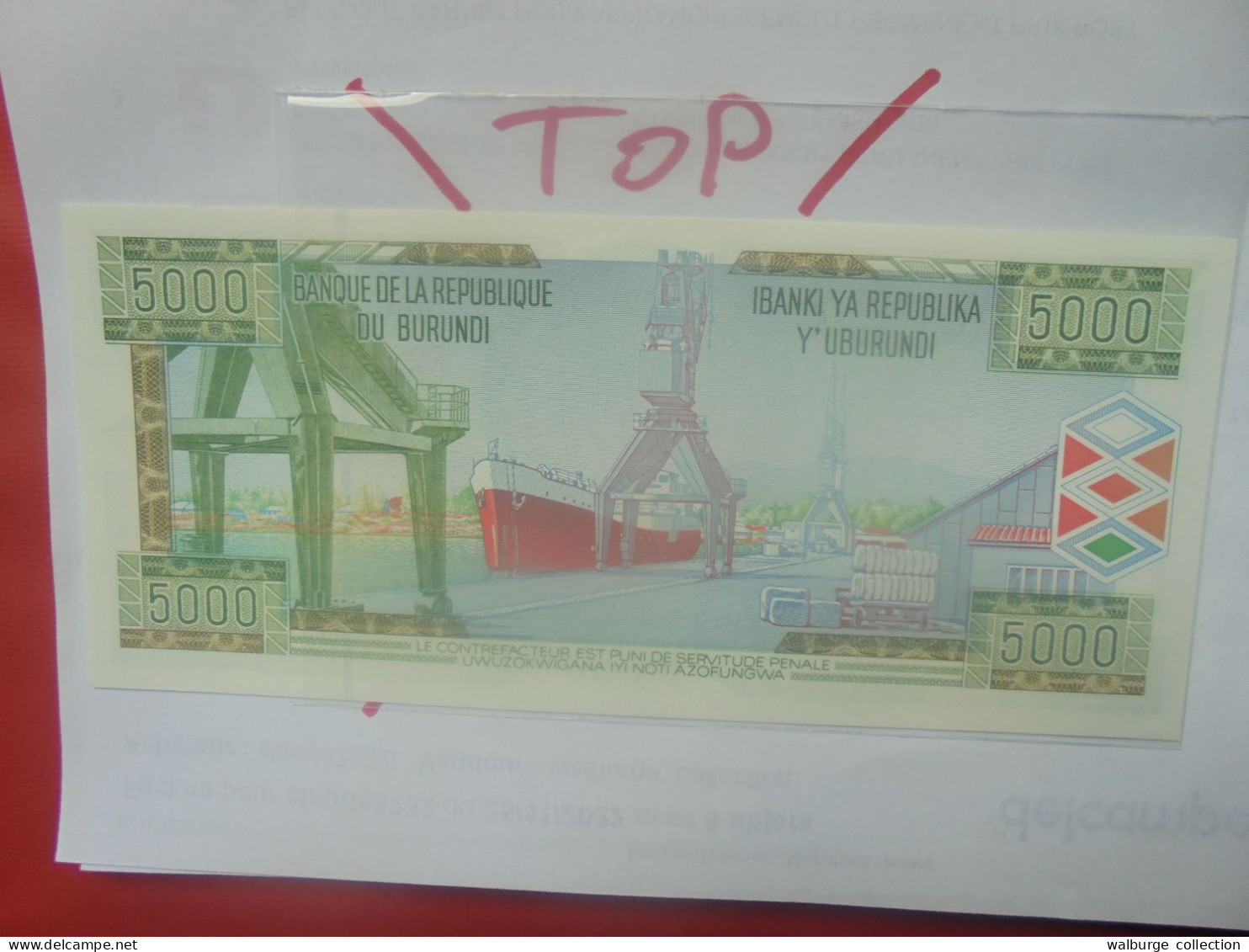 BURUNDI 5000 FRANCS 5-2-99 Neuf (B.29) - Burundi