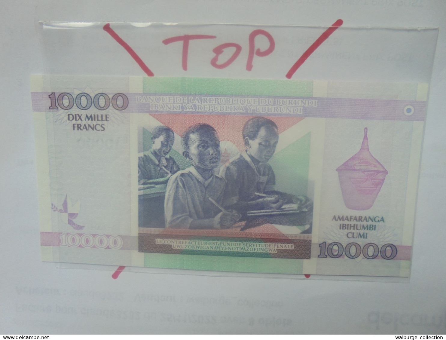 BURUNDI 10.000 FRANCS 25-10-2004 Neuf (B.29) - Burundi