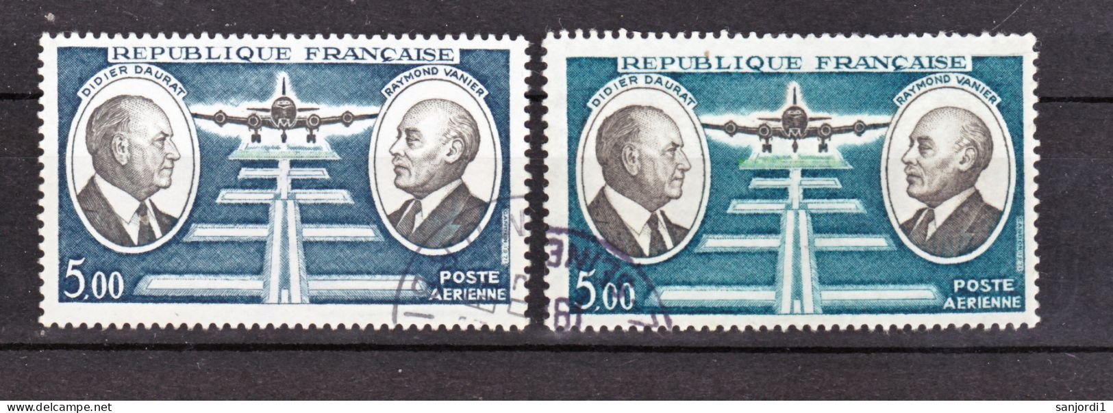 France PA 46 Variété Bande Bleue Et Normal  Oblitéré Used TB - Gebruikt