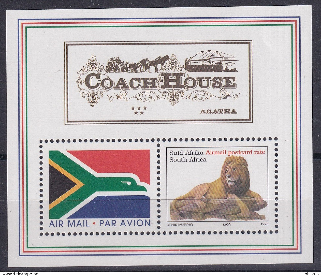 MiNr. (Block 62) Südafrika 1997, 13. Aug. Blockausgabe: Coach House. - Postfrisch/**/MNH  - Ongebruikt