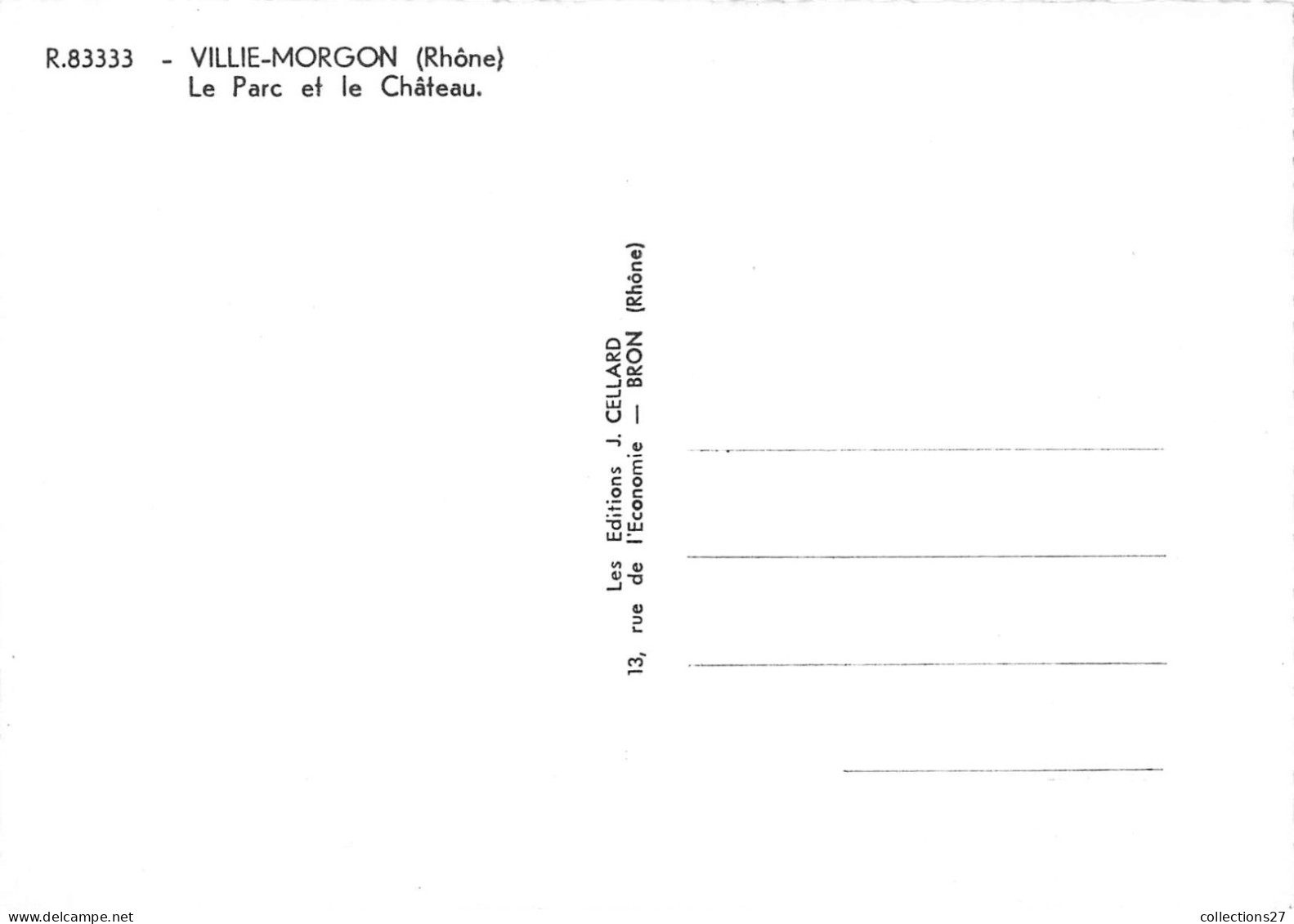 69-VILLIE-MORGON- LE PARC ET LE CHÂTEAU - Villie Morgon