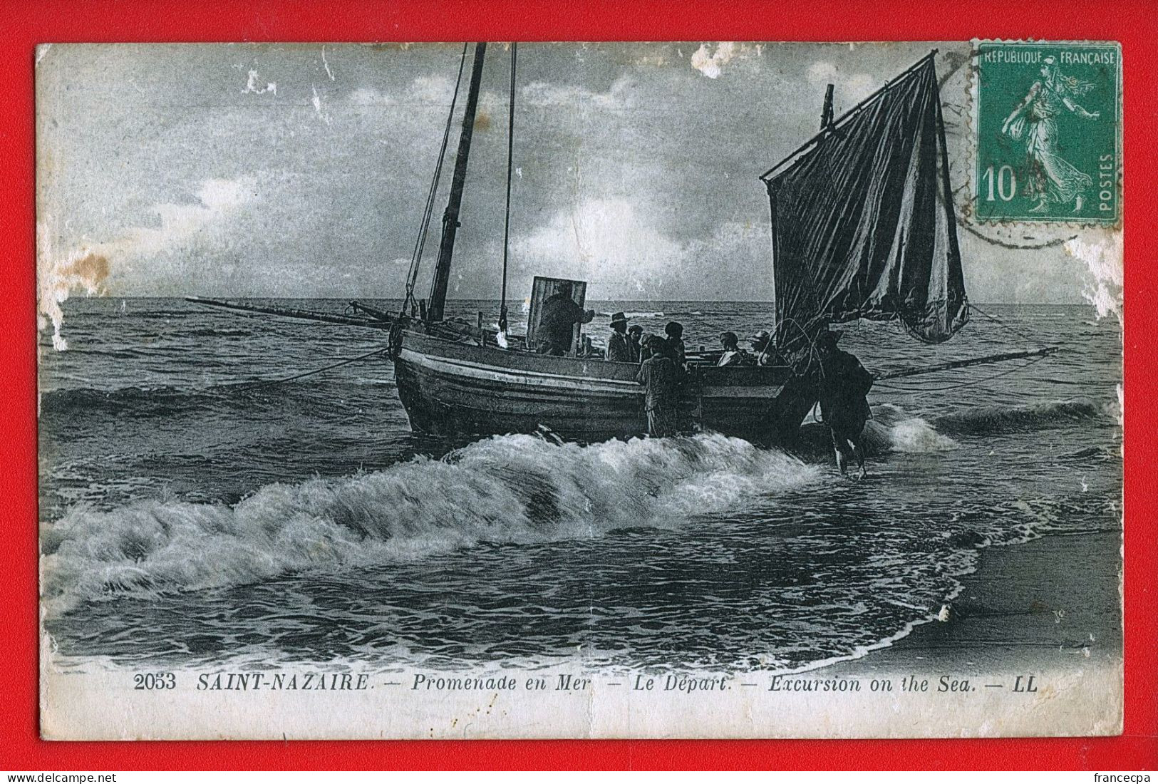 831 - BATEAU - SAINT NAZAIRE - Promenade En Mer - Le Départ - Voiliers