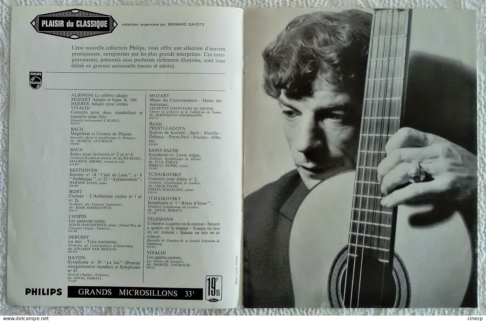 PROGRAMME ORIGINAL ANCIEN MANITAS DE PLATA GUITARISTE Publicité Philips Photo Lucien Clergue - Accesorios & Cubiertas