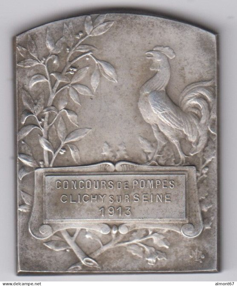 Médaille Concours De Pompes  Clichy Sur Seine  1913 - Pompieri