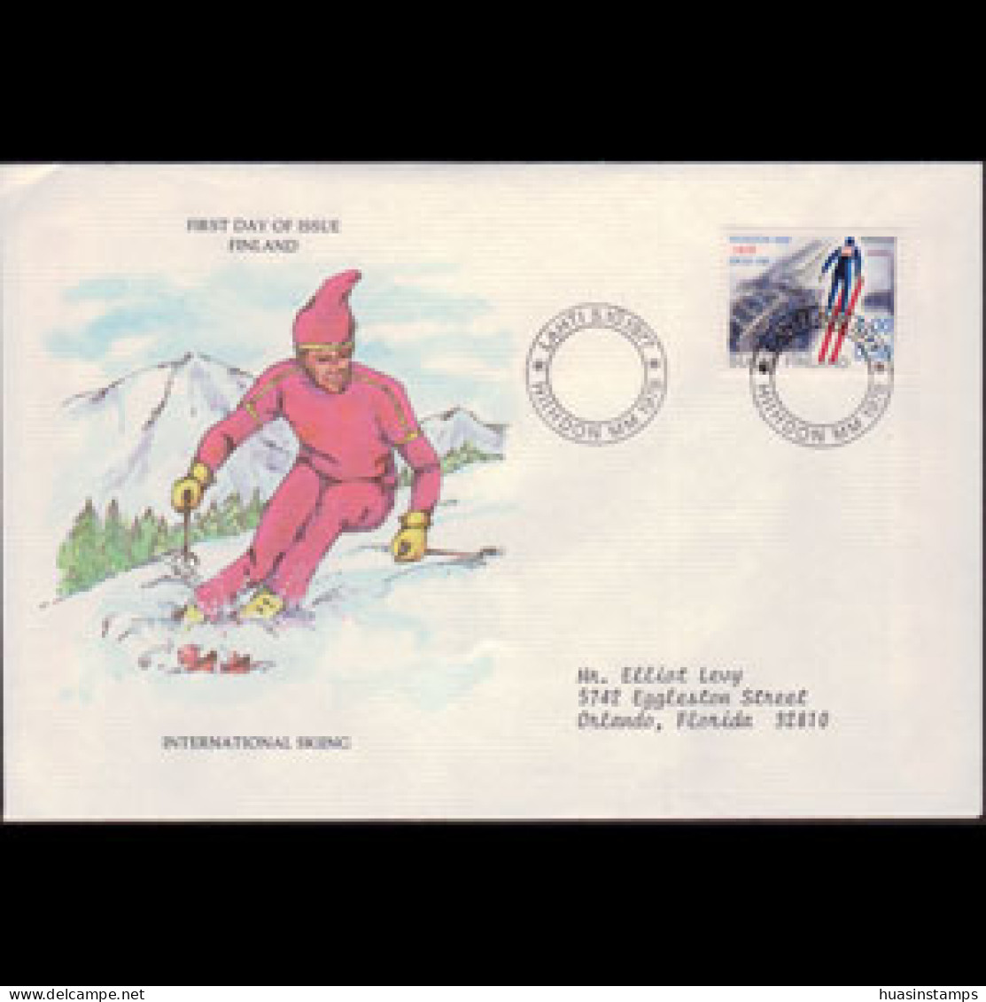 FINLAND 1977 - FDC-B214 Skiing - Cartas & Documentos