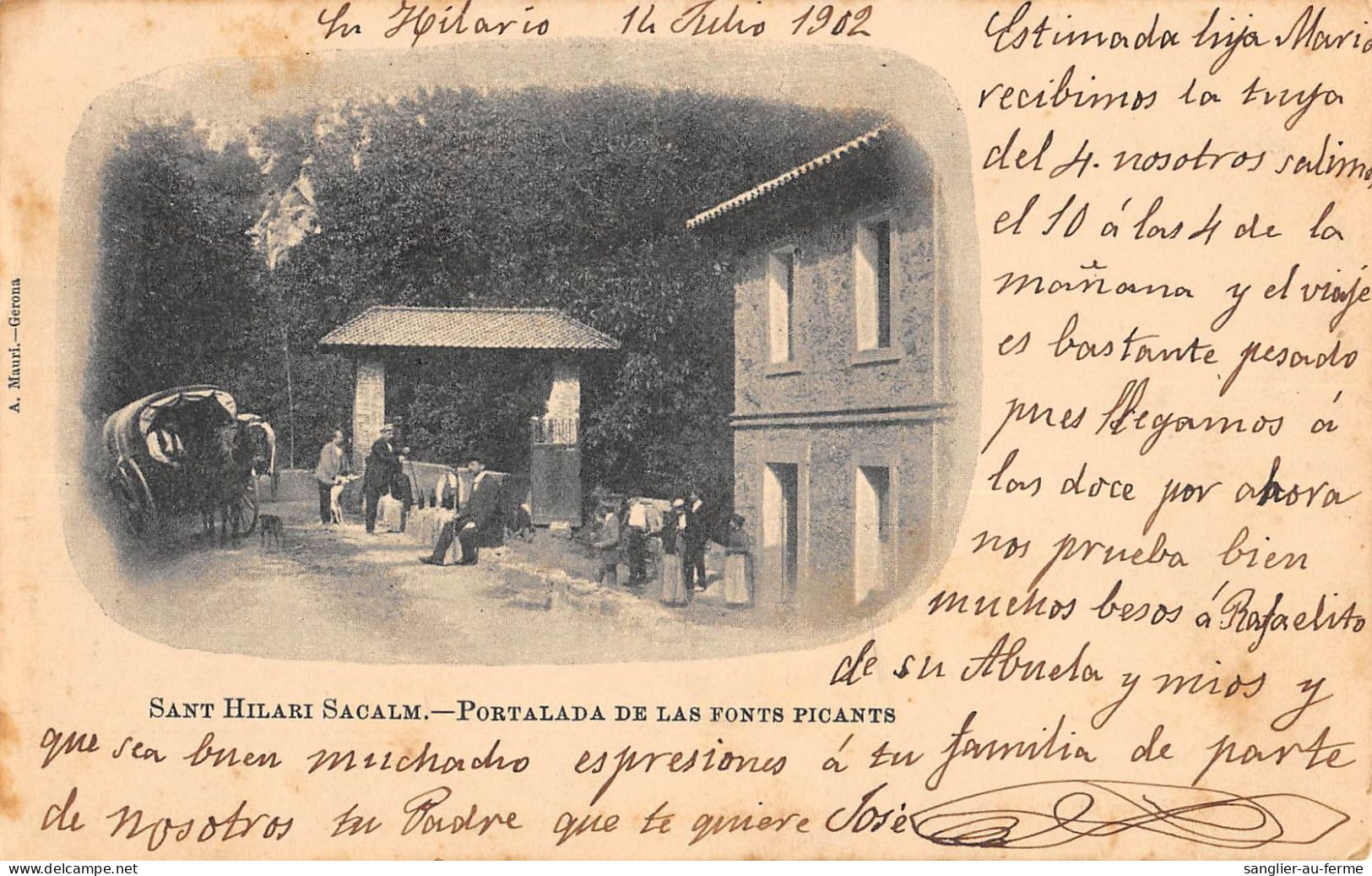 CPA ESPAGNE SANT HILARI SACALM PORTALADA DE LAS FONTS PICANTS / Cpa Rare - Altri & Non Classificati