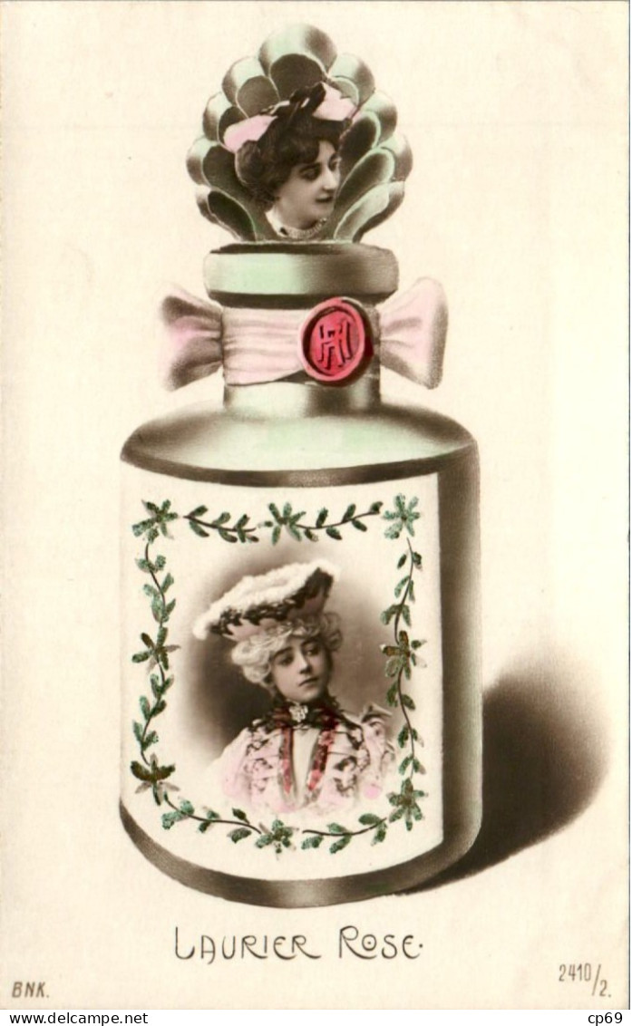Fantaisie Série Complète 6 Cpa B.N.K. 2410/1 à 2410/6 Parfum Parfumerie Flacon Perfume Bottle Femme Fashion ファッション B.E - Sonstige & Ohne Zuordnung