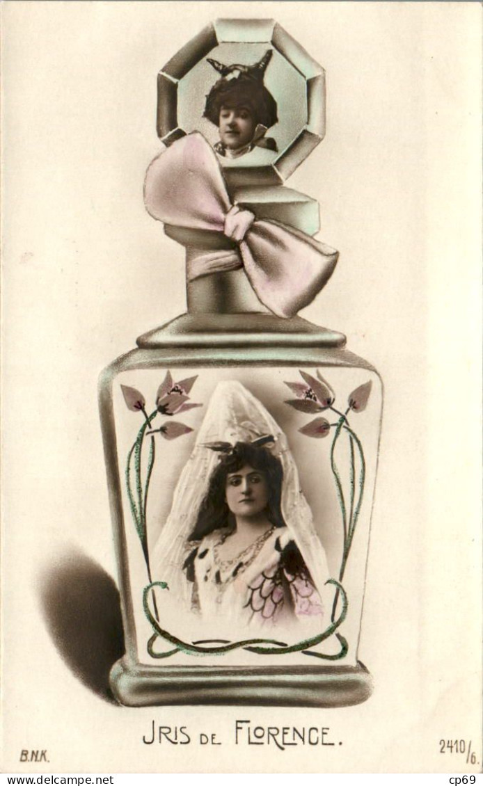 Fantaisie Série Complète 6 cpa B.N.K. 2410/1 à 2410/6 Parfum Parfumerie Flacon Perfume Bottle Femme Fashion ファッション B.E