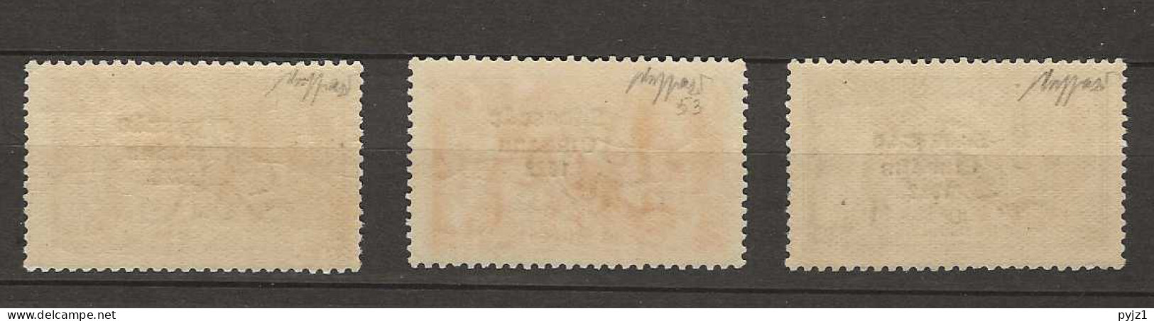 1927 MNH Ireland Mi 37-39-II 5mm (narrow Date) Overprint Postfris** - Ungebraucht