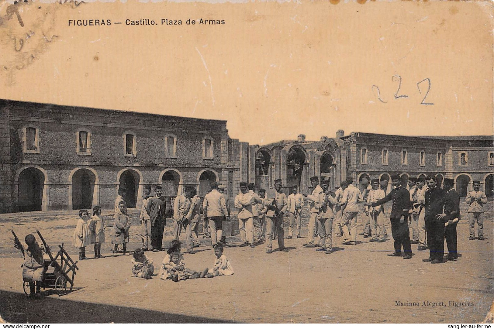 CPA ESPAGNE FIGUERAS CASTILLO PLAZA DE ARMAS - Altri & Non Classificati