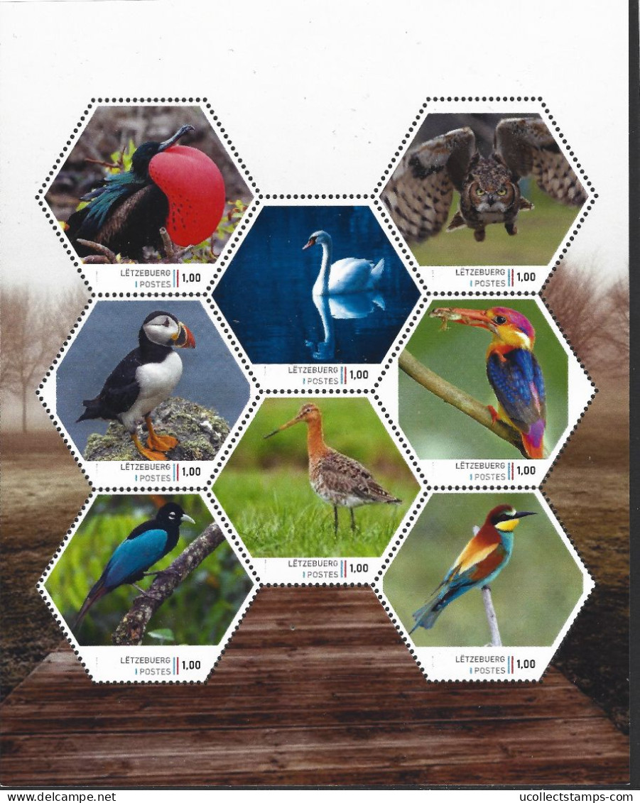 Luxemburg 2023 Vogels - Birds 2    Owl Puffin Kingfisher      Sheetlet     Postfris/mnh/neuf - Ungebraucht
