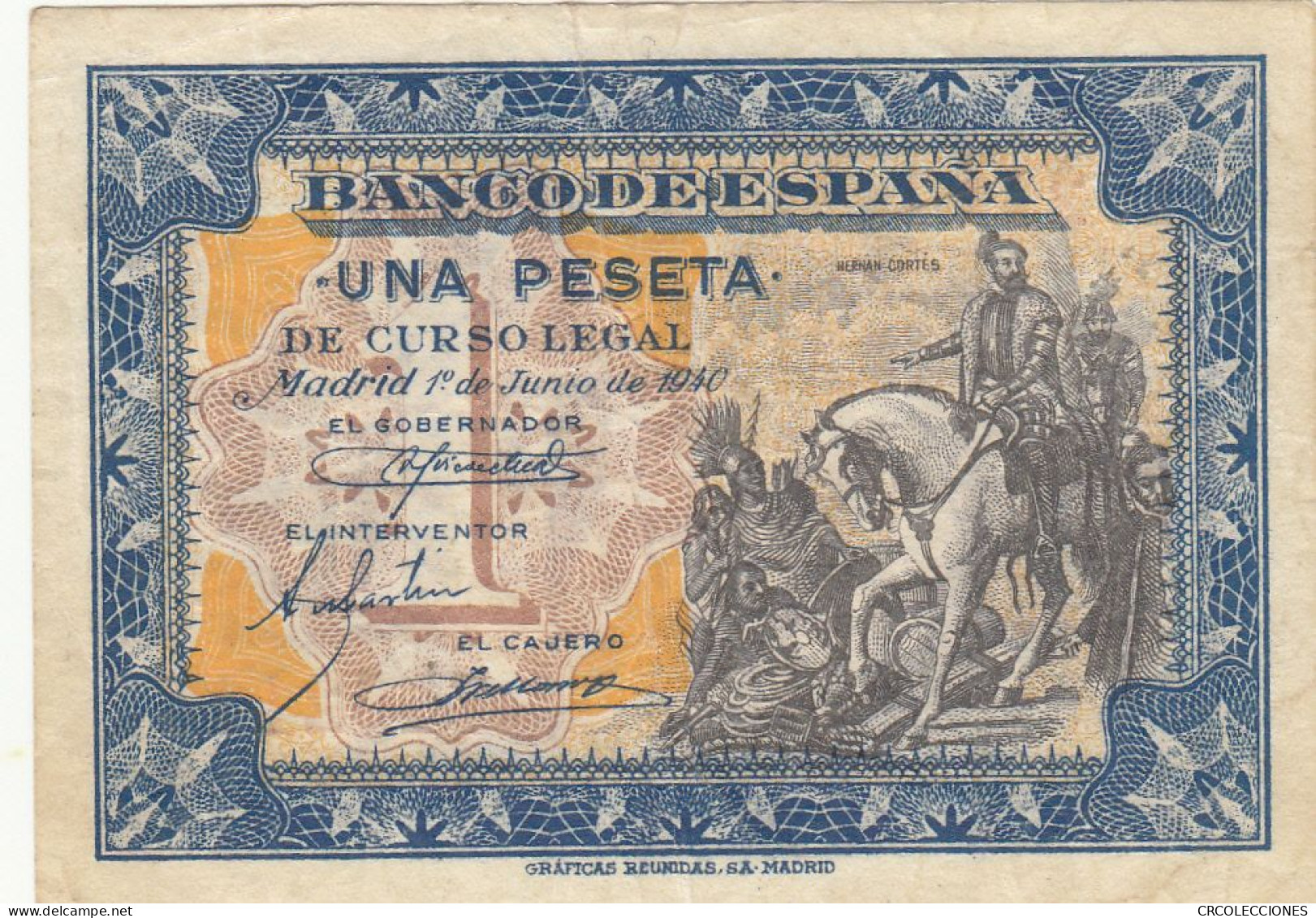 CRBS0733 BILLETE ESPAÑA 1 PESETA 1940 EBC - 1-2 Pesetas