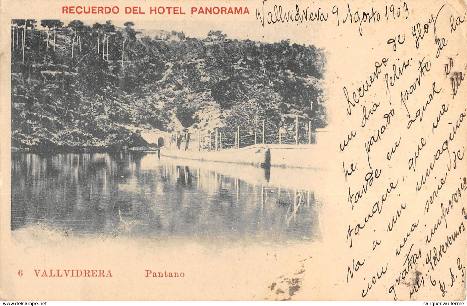 CPA ESPAGNE VALLVIDRERA HOTEL PANORAMA PANTANO - Andere & Zonder Classificatie