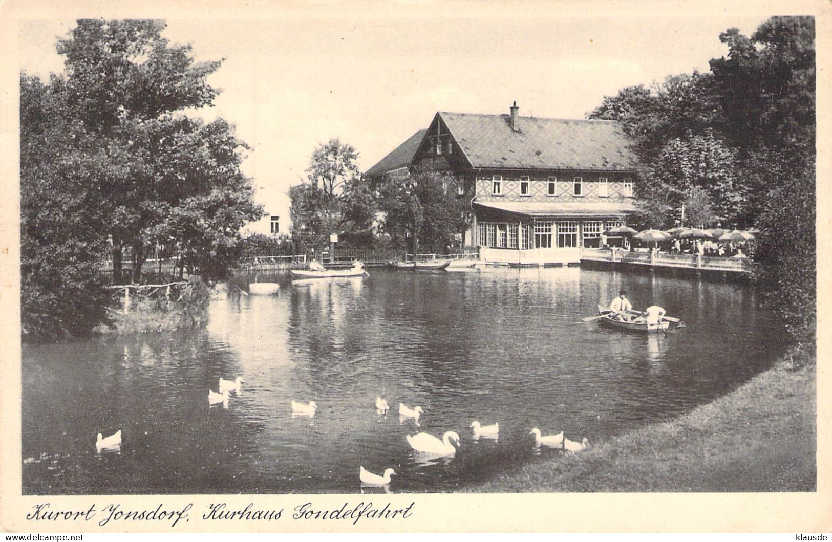 Johnsdorf (Zittauer Gebirge) Hotel Kurhaus Gondelfahrt Gel.1950 - Jonsdorf