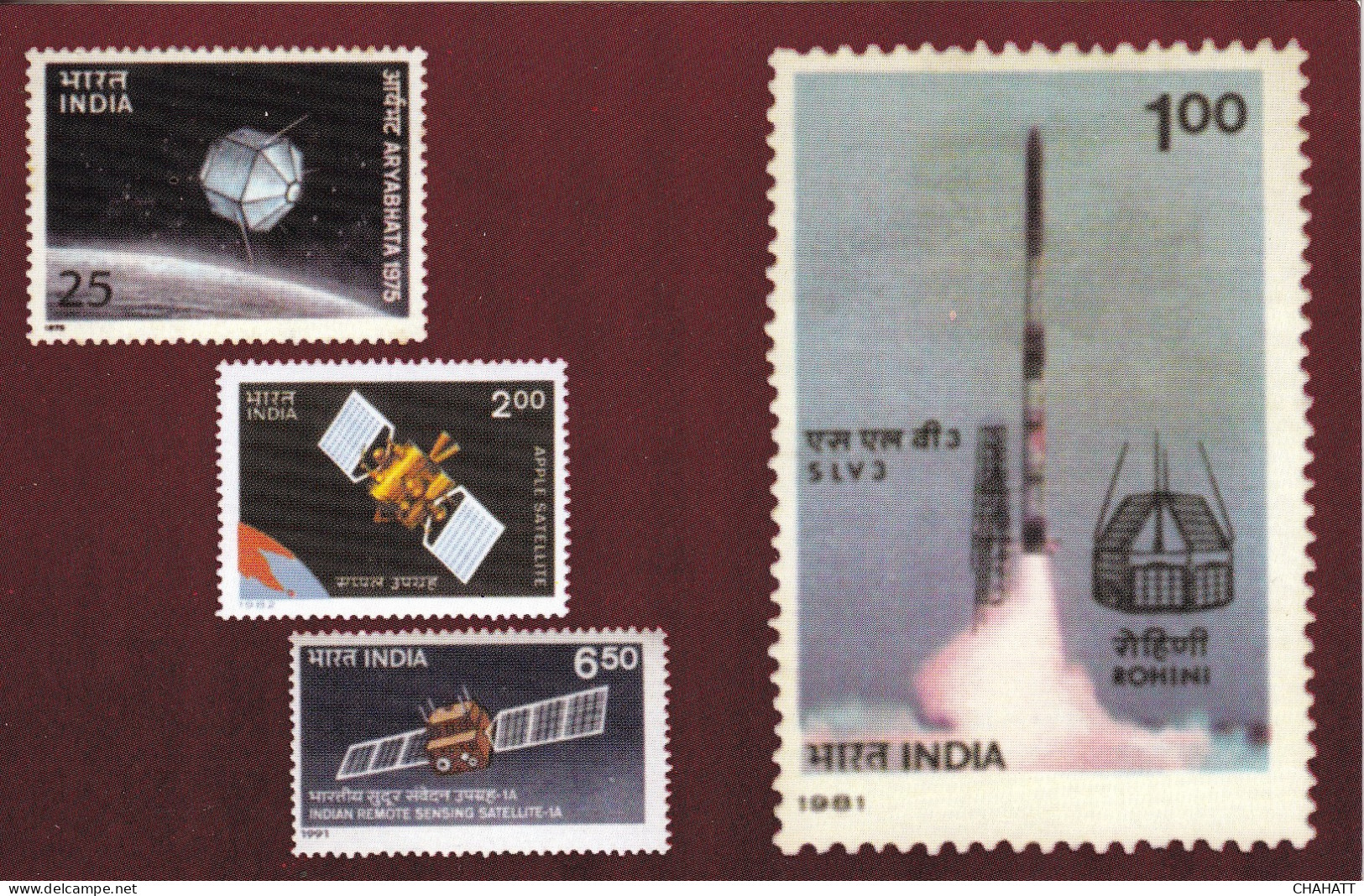 INDIA IN SPACE- PPC-MNH-BX4-8 - Azië