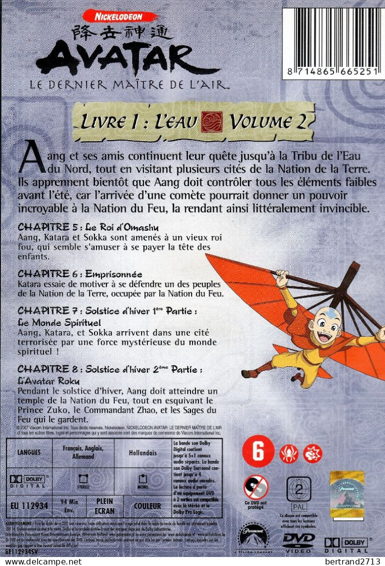 Avatar "Le Dernier Maître De L'Air" Livre 1 L'Eau Volume 2 - Familiari