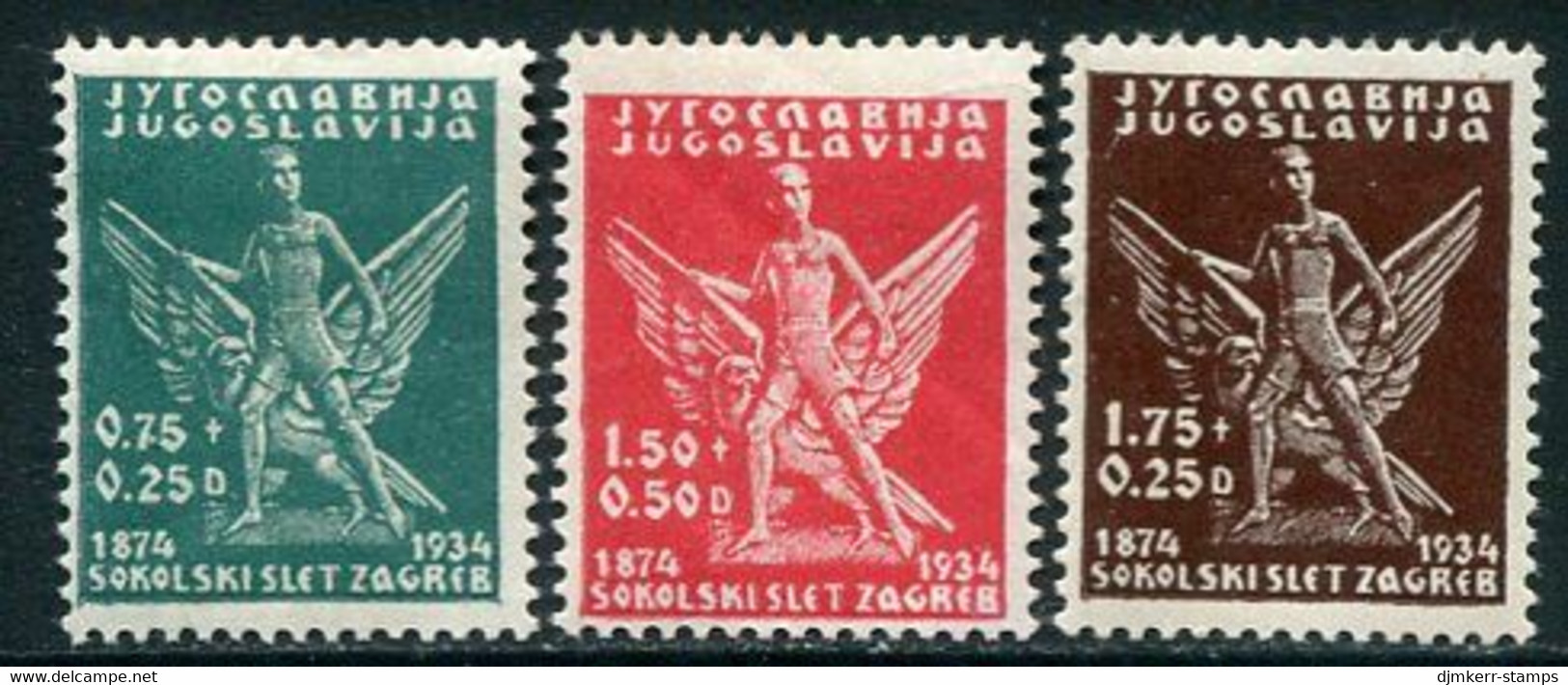 YUGOSLAVIA 1934 Zagreb Sokol Games,LHM / *.  Michel 275-77 - Nuevos